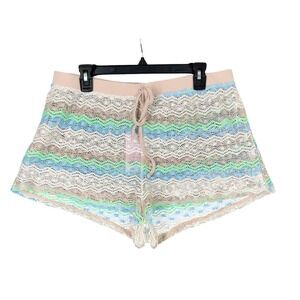Wild Fable Shorts Womens L Crochet Knit Coastal Cowgirl Pastel Y2K Festival Boho